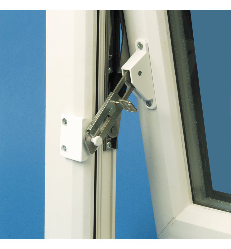 Res-Lok Surface Fix Restrictor fitted to a window